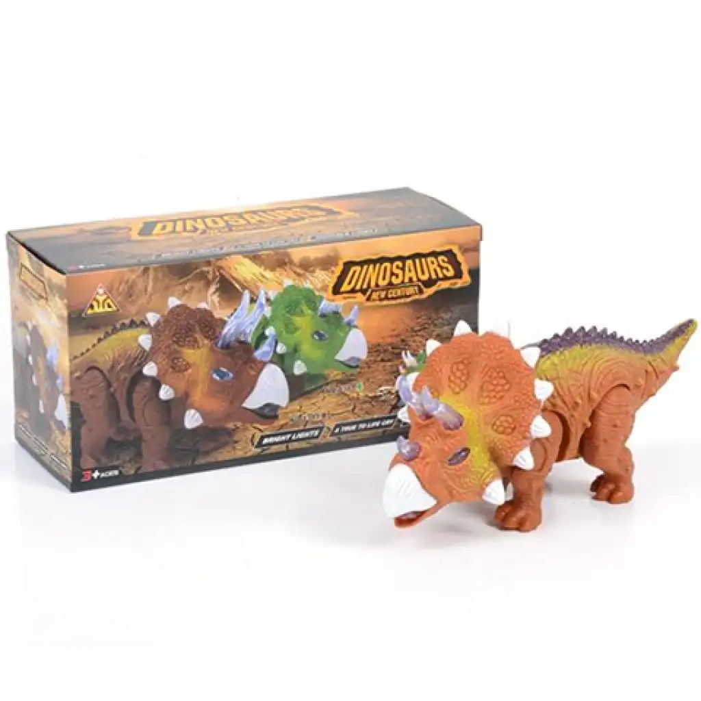Triceratopsz dinoszaurusz figura fény effektekkel kép 1