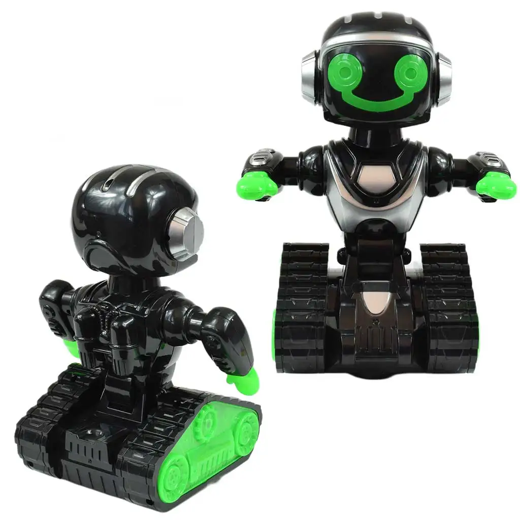 RC Interaktív távirányítós MacroBot fekete-zöld színben fénnyel és hanggal 20cm kép 2
