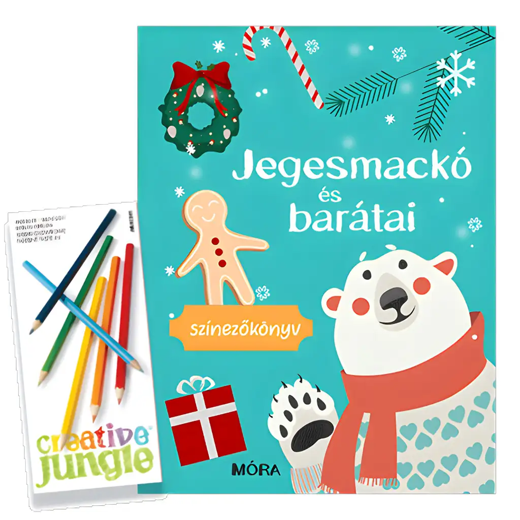 Móra: Jegesmackó és barátai színezőkönyv színesceruzával kép 1
