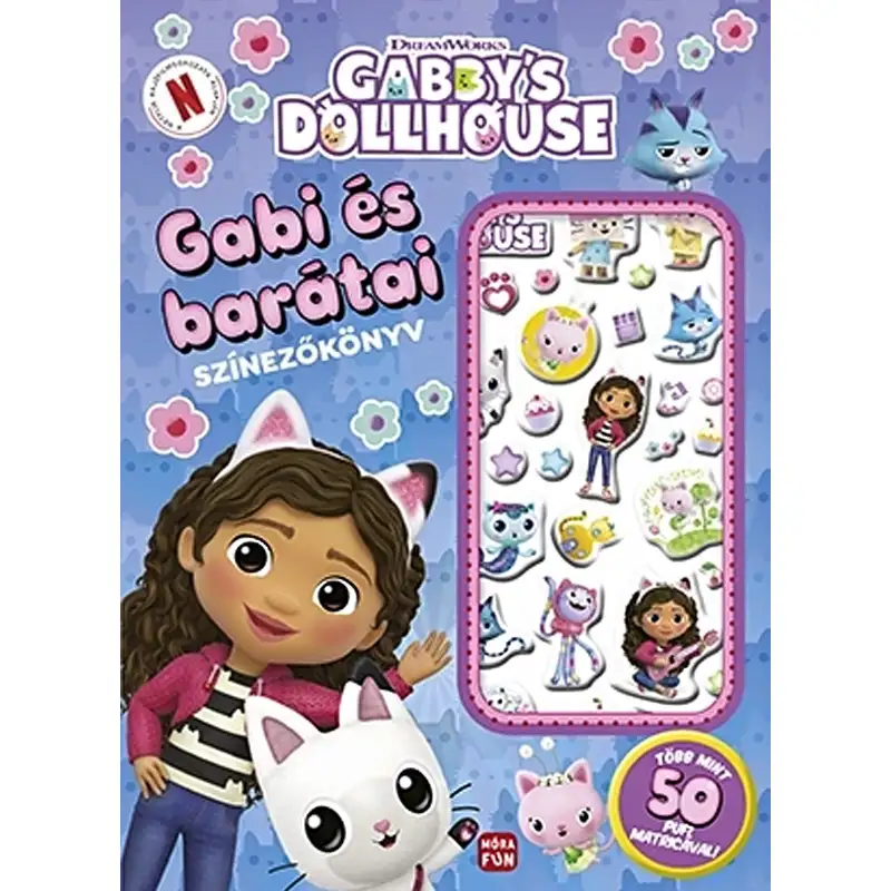 Móra: Gabi és barátai - Gabi babaháza - színezőkönyv pufi matricákkal kép 1