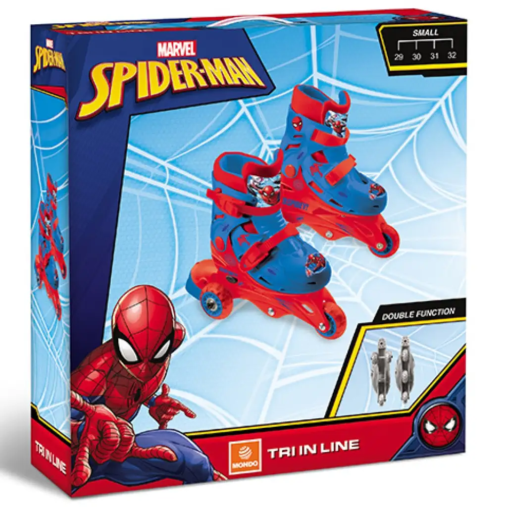 Pókember egy vagy kétsoros állítható görkorcsolya 29-32-es méret - Mondo Toys kép 1
