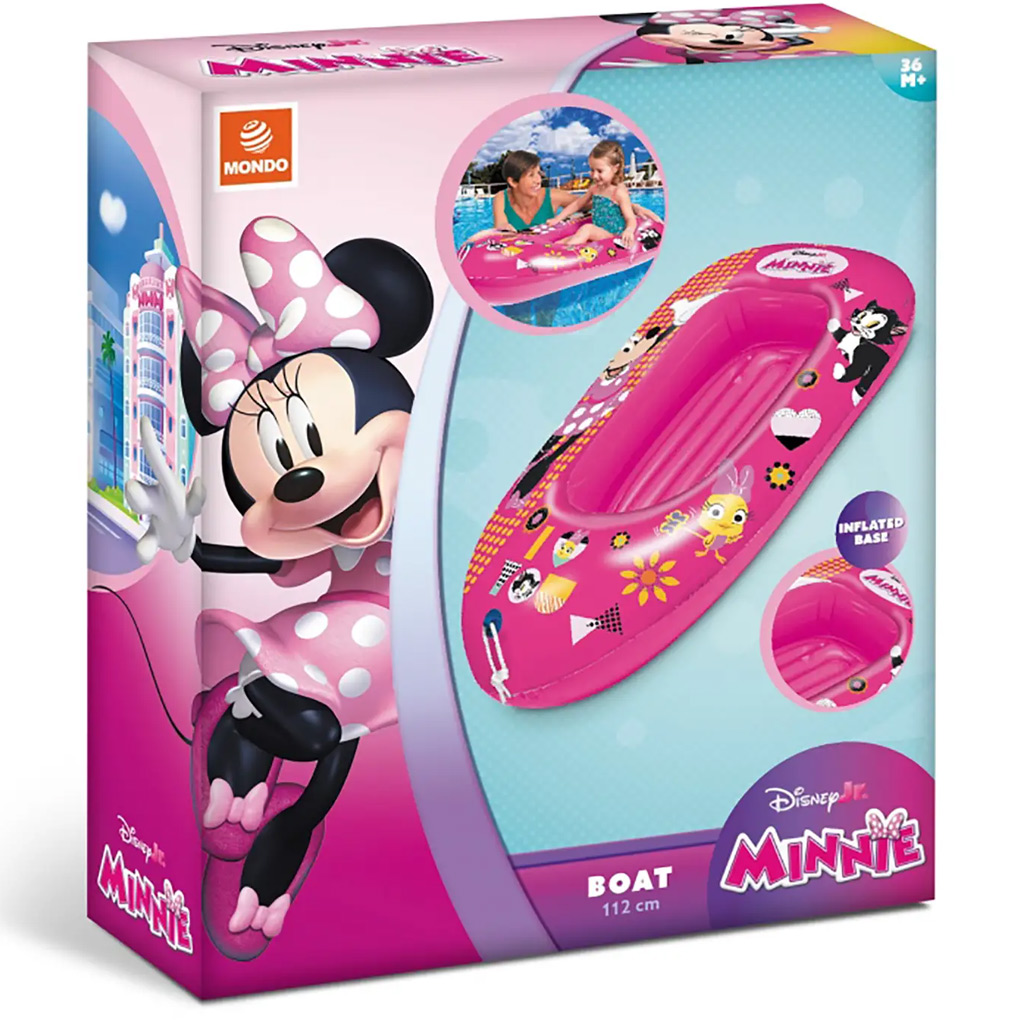 Minnie egér mintás felfújható csónak 112cm  - Mondo Toys kép 1