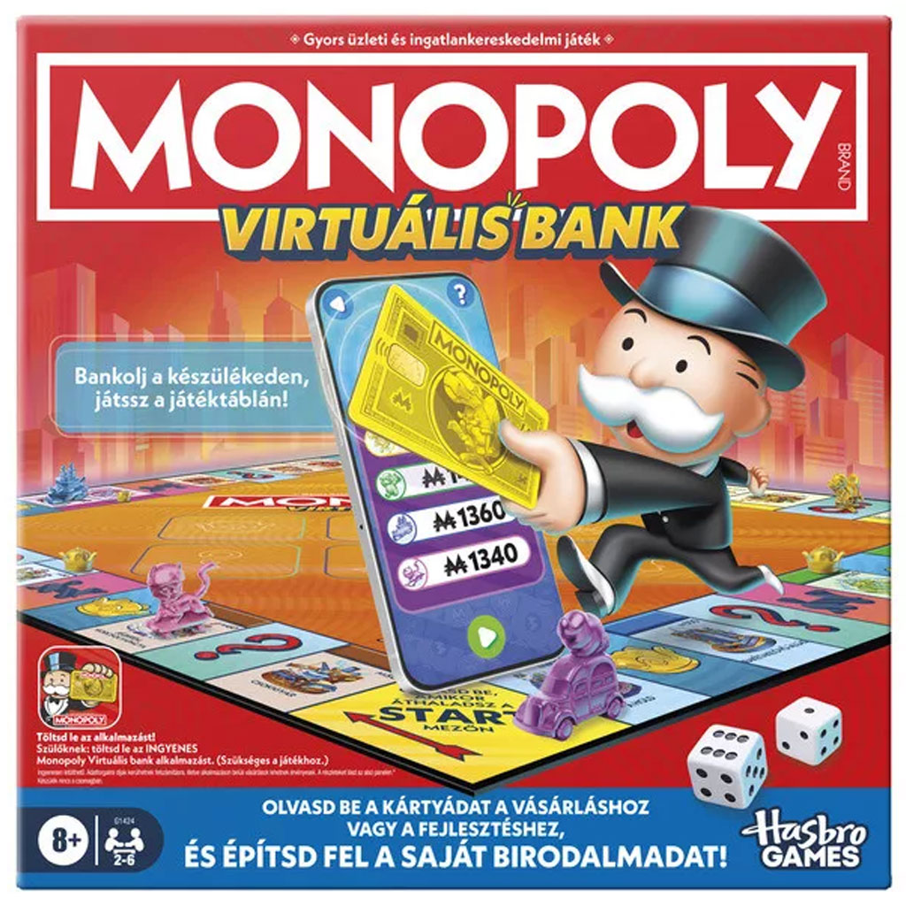 Monopoly Virtuális Bank társasjáték – Hasbro kép 1