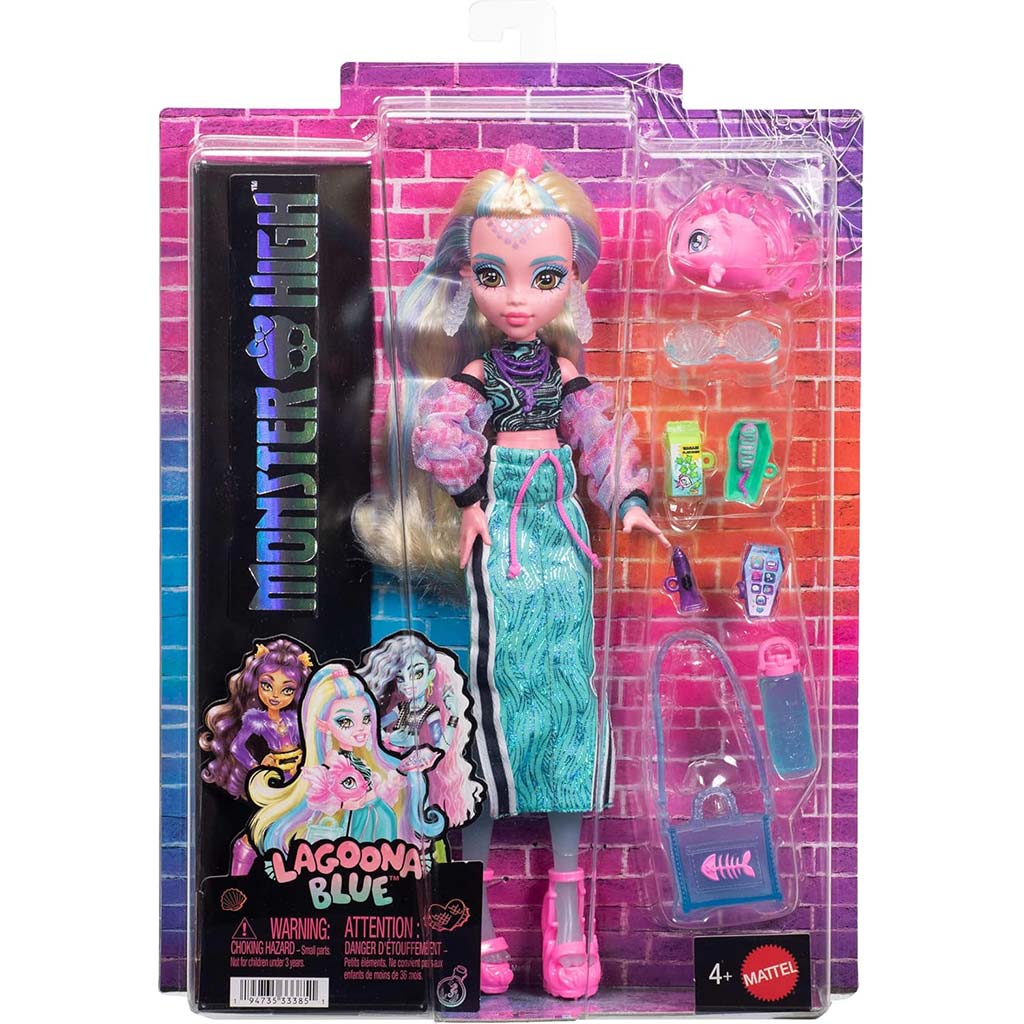 Monster High Lagoona Blue baba kiegészítőkkel - Mattel kép 1