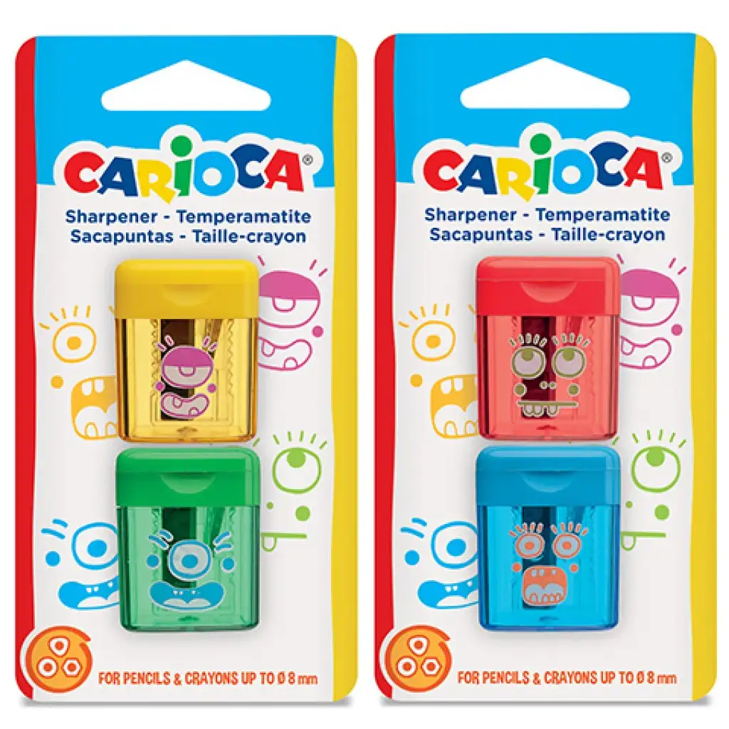 Monster műanyag tartályos hegyező 2db-os szett - Carioca kép 1