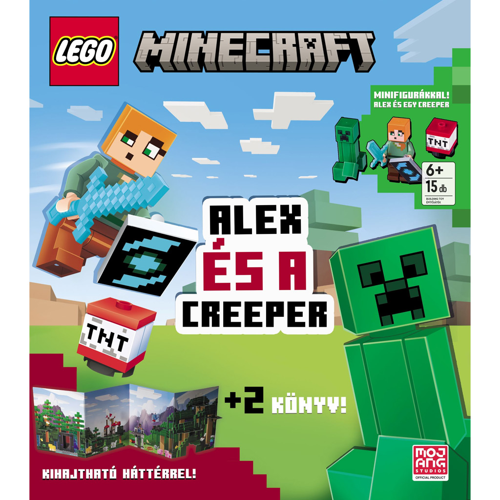 Móra: LEGO® Minecraft Alex és a creeper foglalkoztatókönyv kép 1