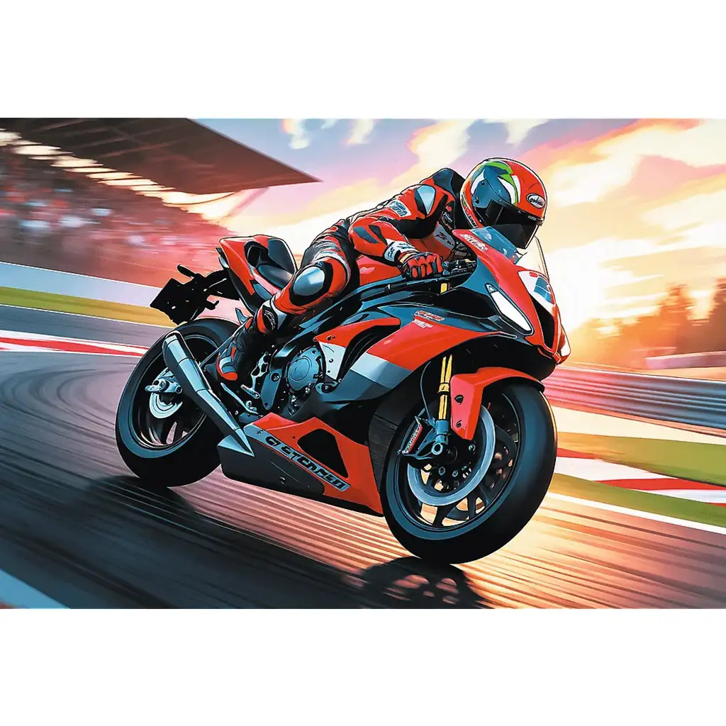 Versenymotor a pályán 100db-os puzzle - Trefl kép 2