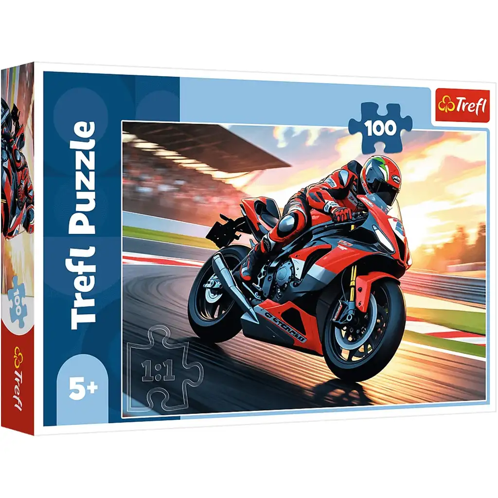 Versenymotor a pályán 100db-os puzzle - Trefl kép 1