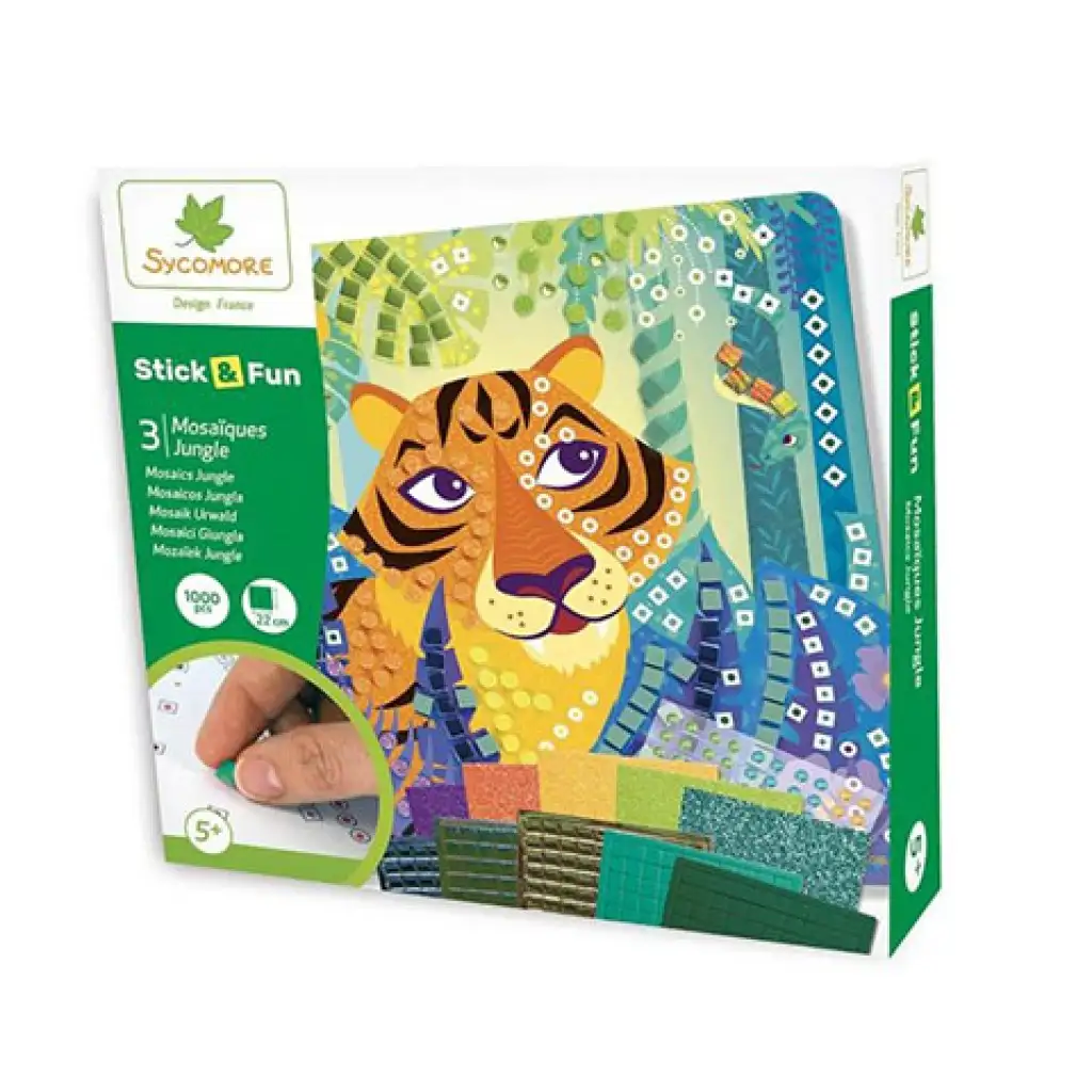 Stick'N Fun mozaikkép készítő - Dzsungel állatai kép 1