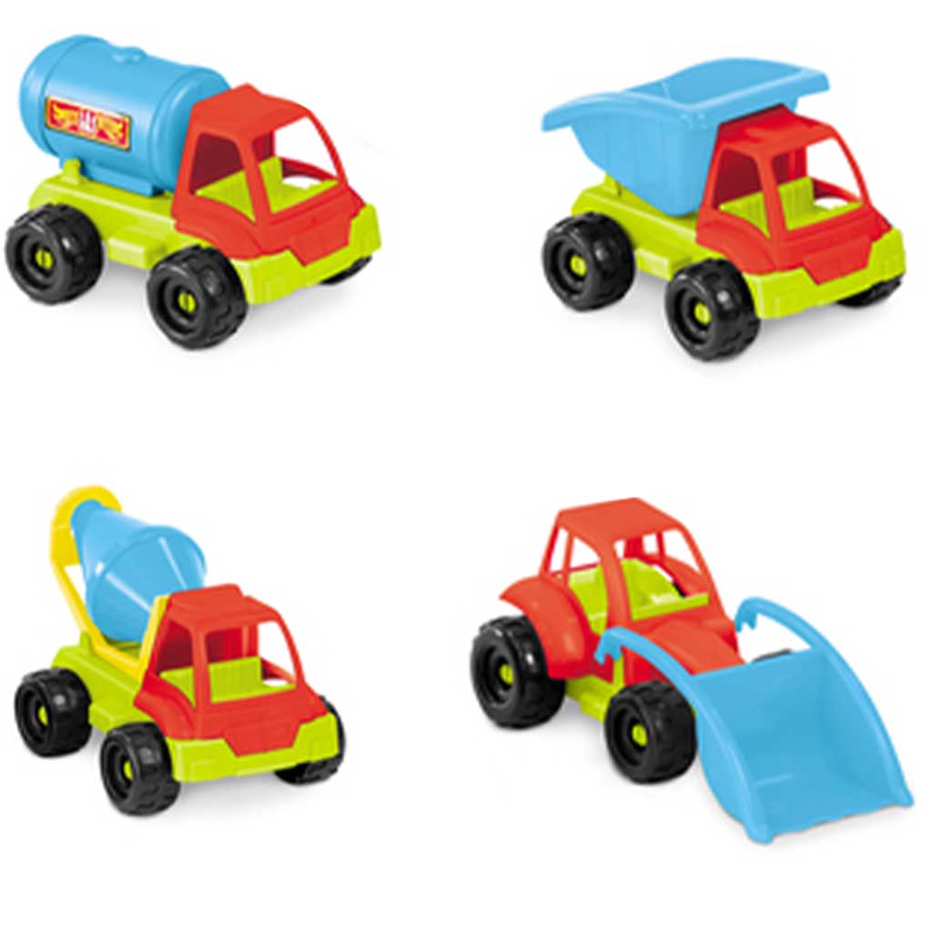 Műanyag építőipari teherautó 25cm-es többféle 1db - Mondo Toys kép 1