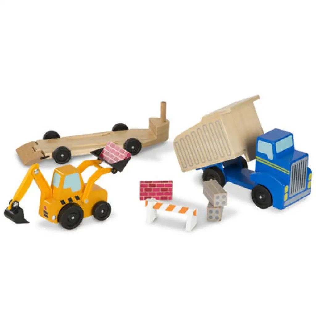 Munkagépek fa jármű készlet - Melissa & Doug kép 1