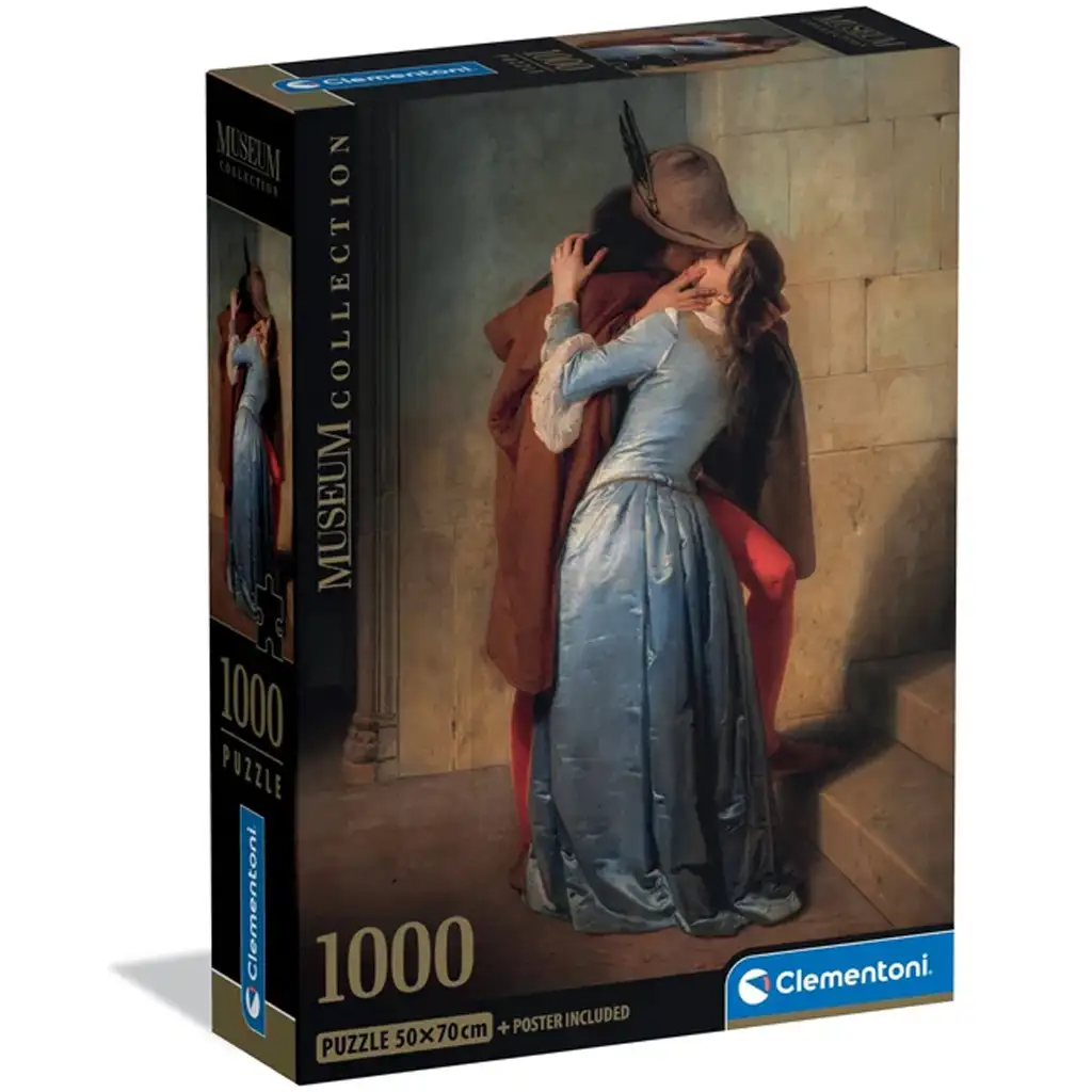 Museum Collection: Hayez - A csók HQC 1000db-os puzzle poszterrel - Clementoni kép 1