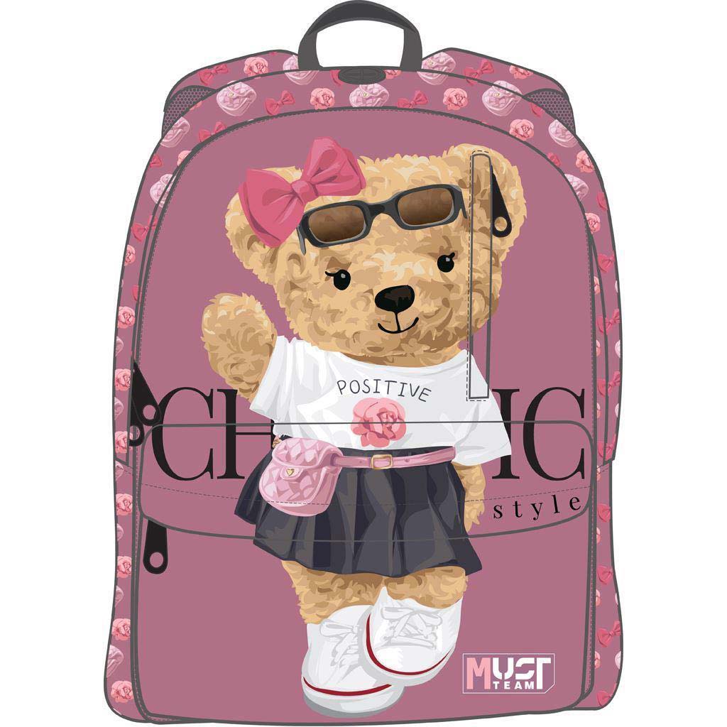 Luna: Must Team Chic Style lekerekített iskolatáska, hátizsák 32x17x42cm kép 1