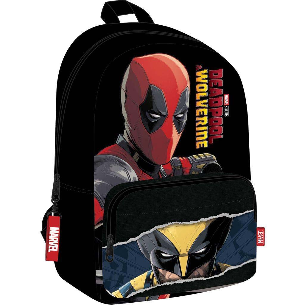 Luna: Must Team Marvel Deadpool és Rozsomák lekerekített iskolatáska, hátizsák 29x17x41cm kép 1