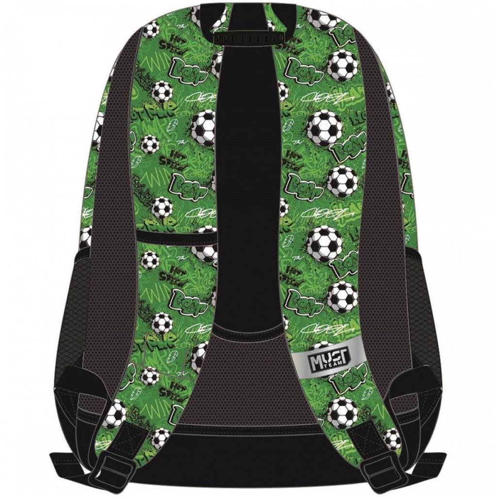 Must: Football mintás lekerekített iskolatáska hátizsák 32x18x43cm kép 2