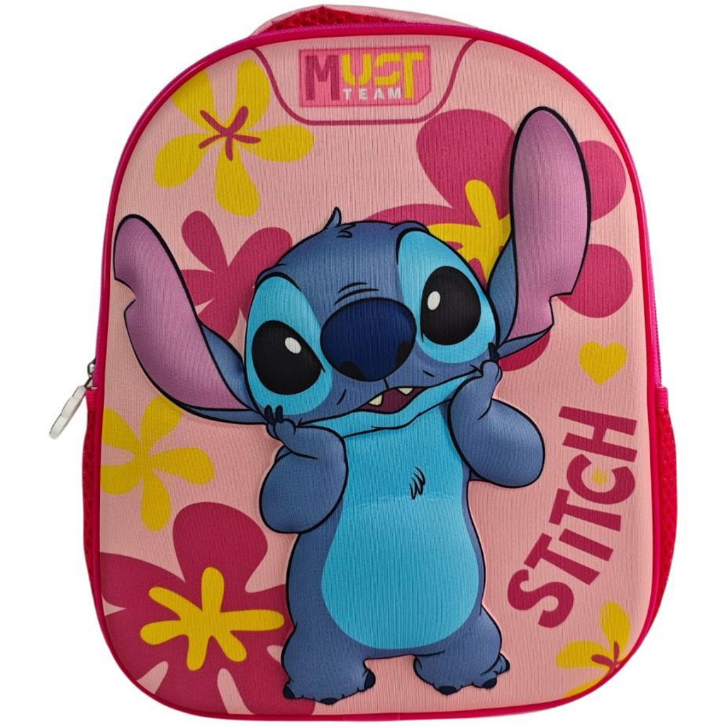 Must: Stitch 3D mintás lekerekített ovis hátizsák 26x10x32cm kép 1