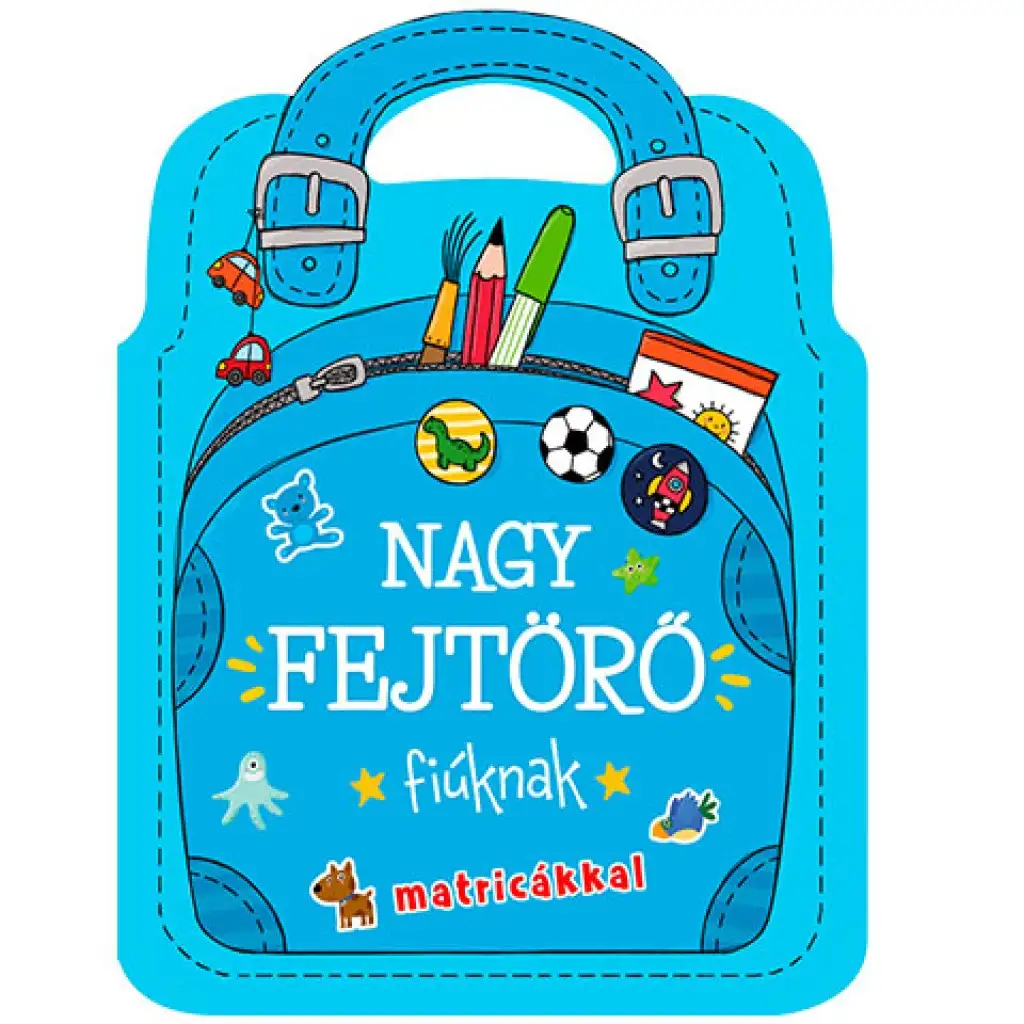 Nagy fejtörő - fiúknak matricás füzet kép 1