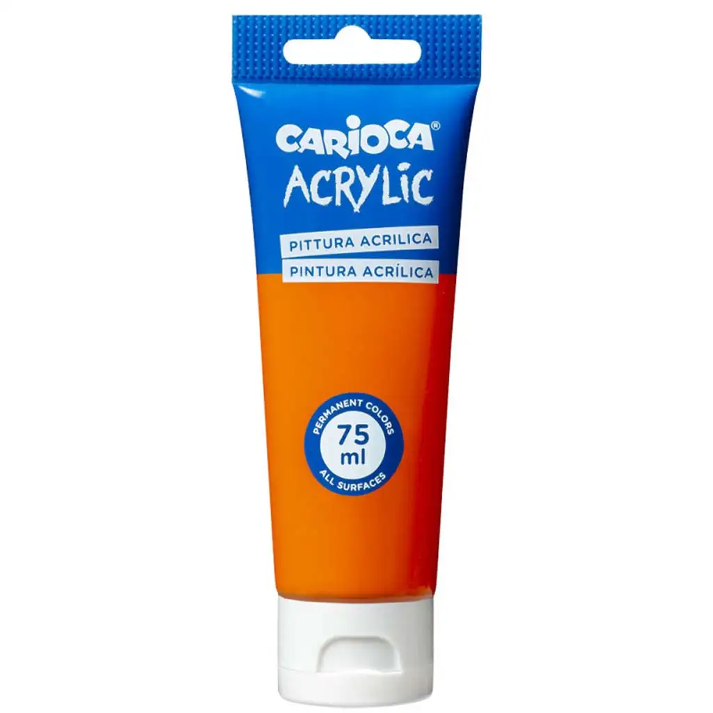 Acrylic 75ml-s akril festék narancssárga színben - Carioca kép 1