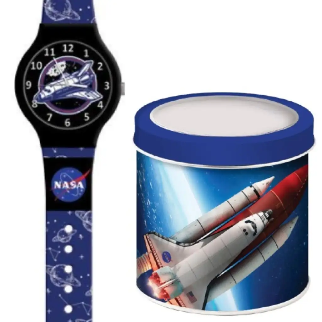 NASA analóg karóra fém díszdobozban kép 1