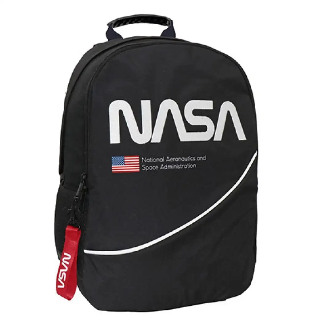 NASA 2 rekeszes iskolatáska, hátizsák 33x16x45cm kép 1