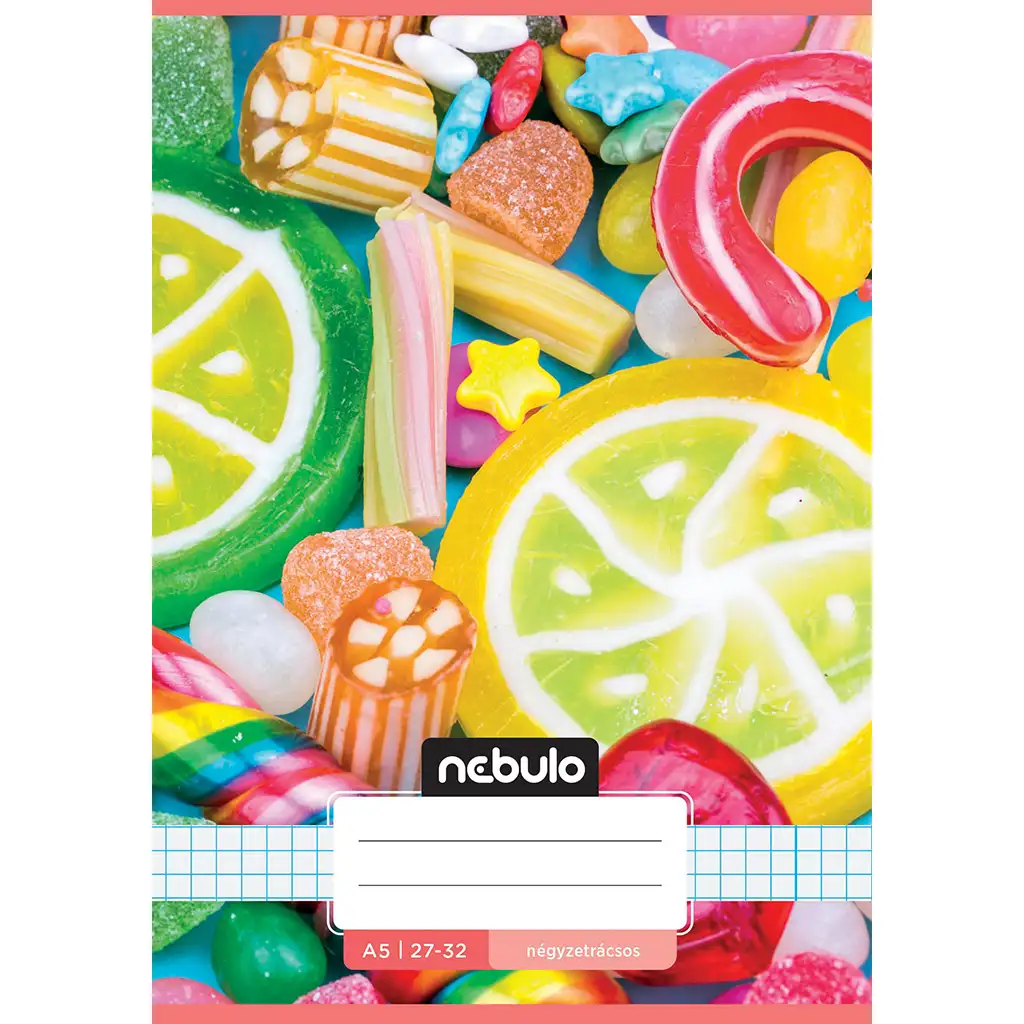 Nebulo: Candy mintás kockás füzet A/5 27-32 kép 1