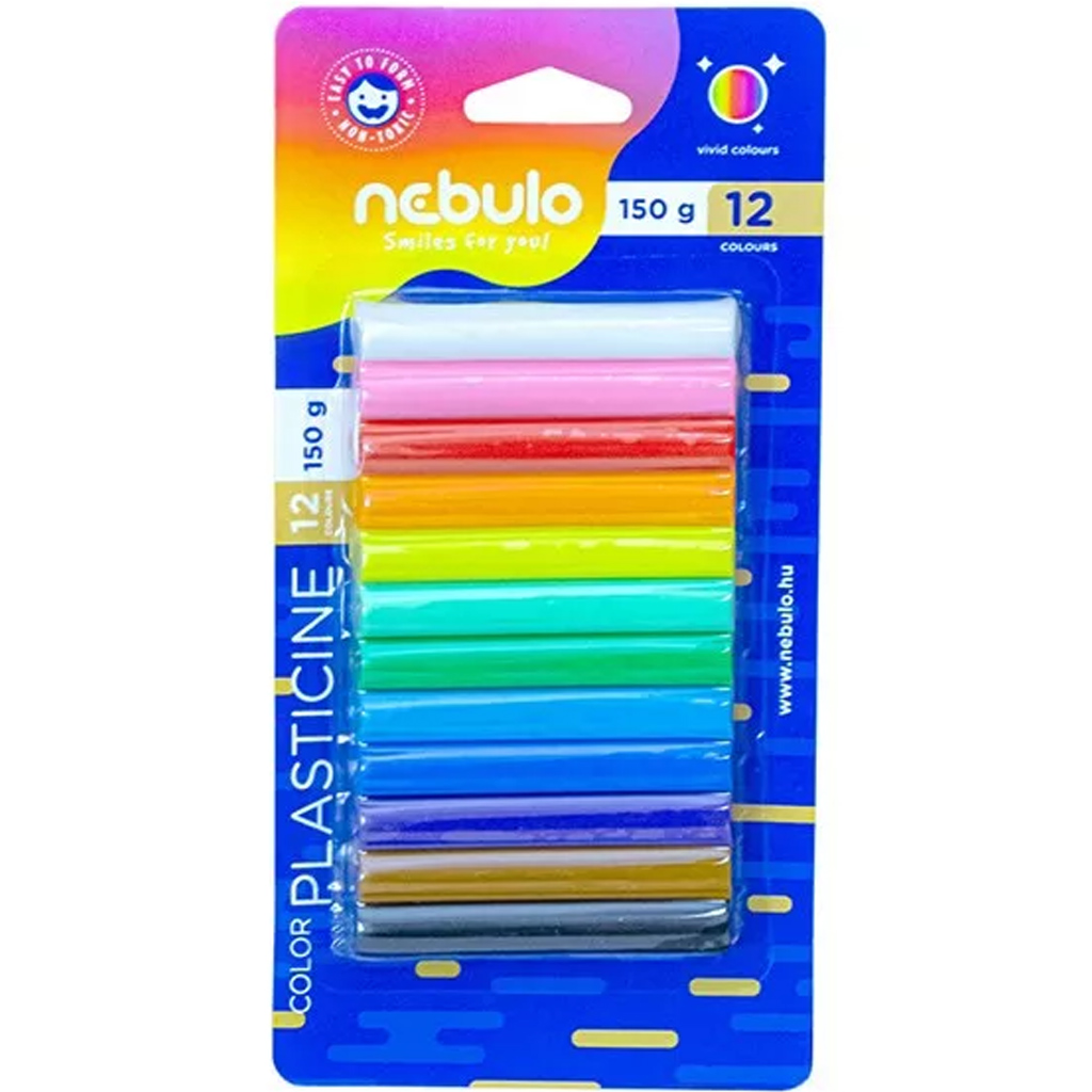 Nebulo: Színes gyurma szett 12db-os 150g kép 1
