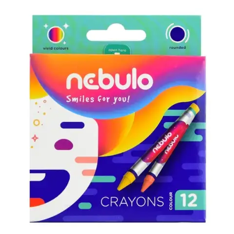 Nebulo: Színes zsírkréta szett 12db-os kép 1