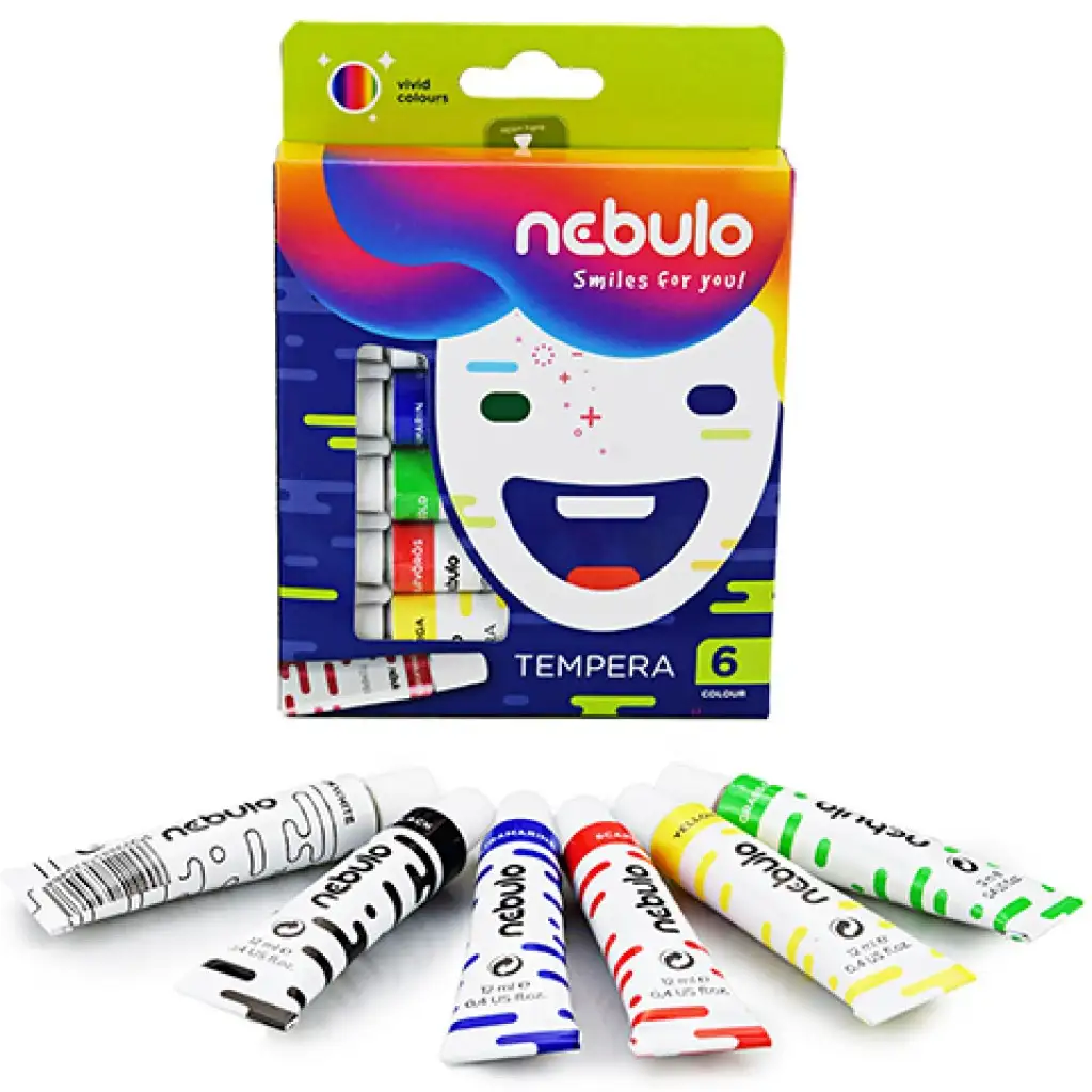 Nebulo: Színes tempera készlet 12ml 6db kép 1