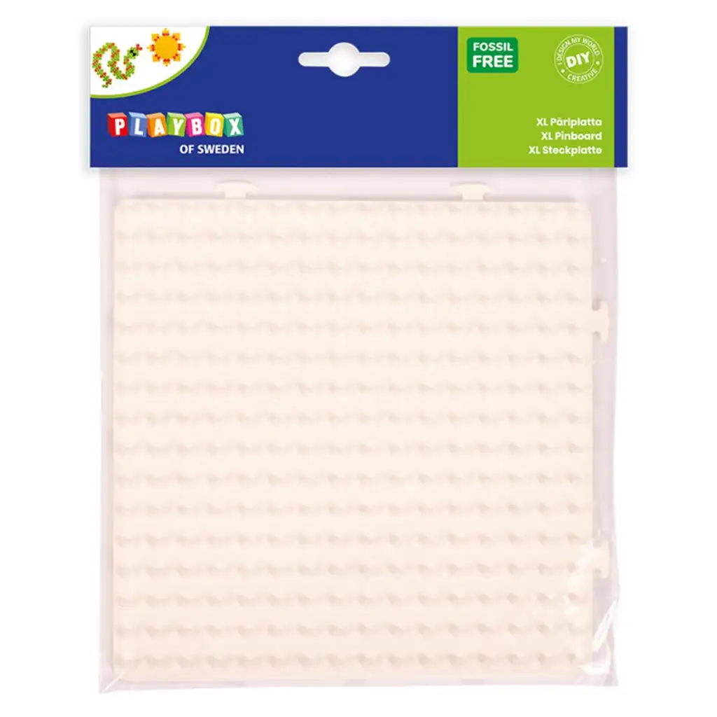 PlayBox: Négyzet alakú bioműanyag alaplap 16x16cm 5mm-es MIDI vasalható gyöngyökhöz kép 1