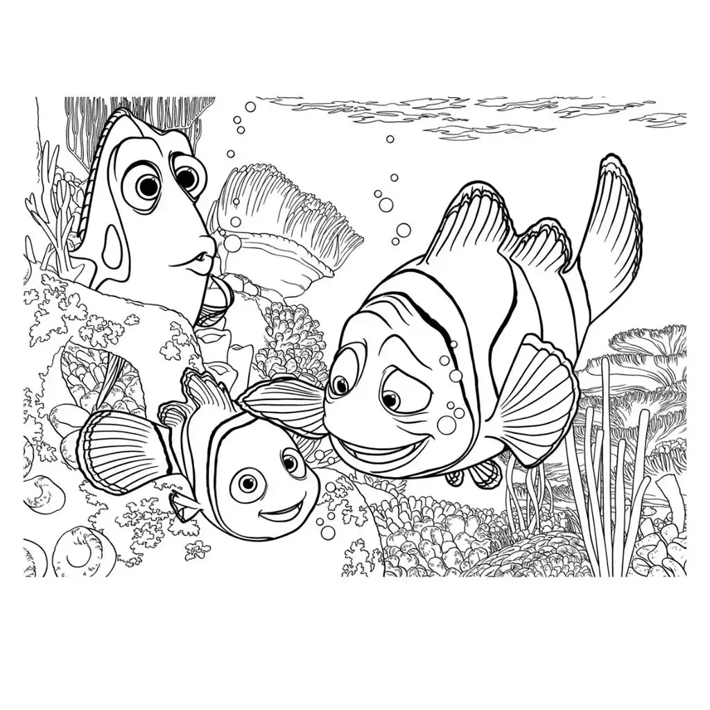 Némó nyomában 2 az 1-ben maxi 24db-os puzzle és színező 70x50cm - Lisciani kép 2