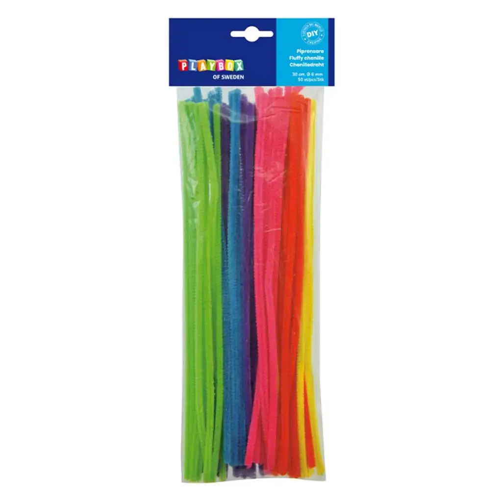 PlayBox: Neon színű zseníliák 50db 6mm kép 1