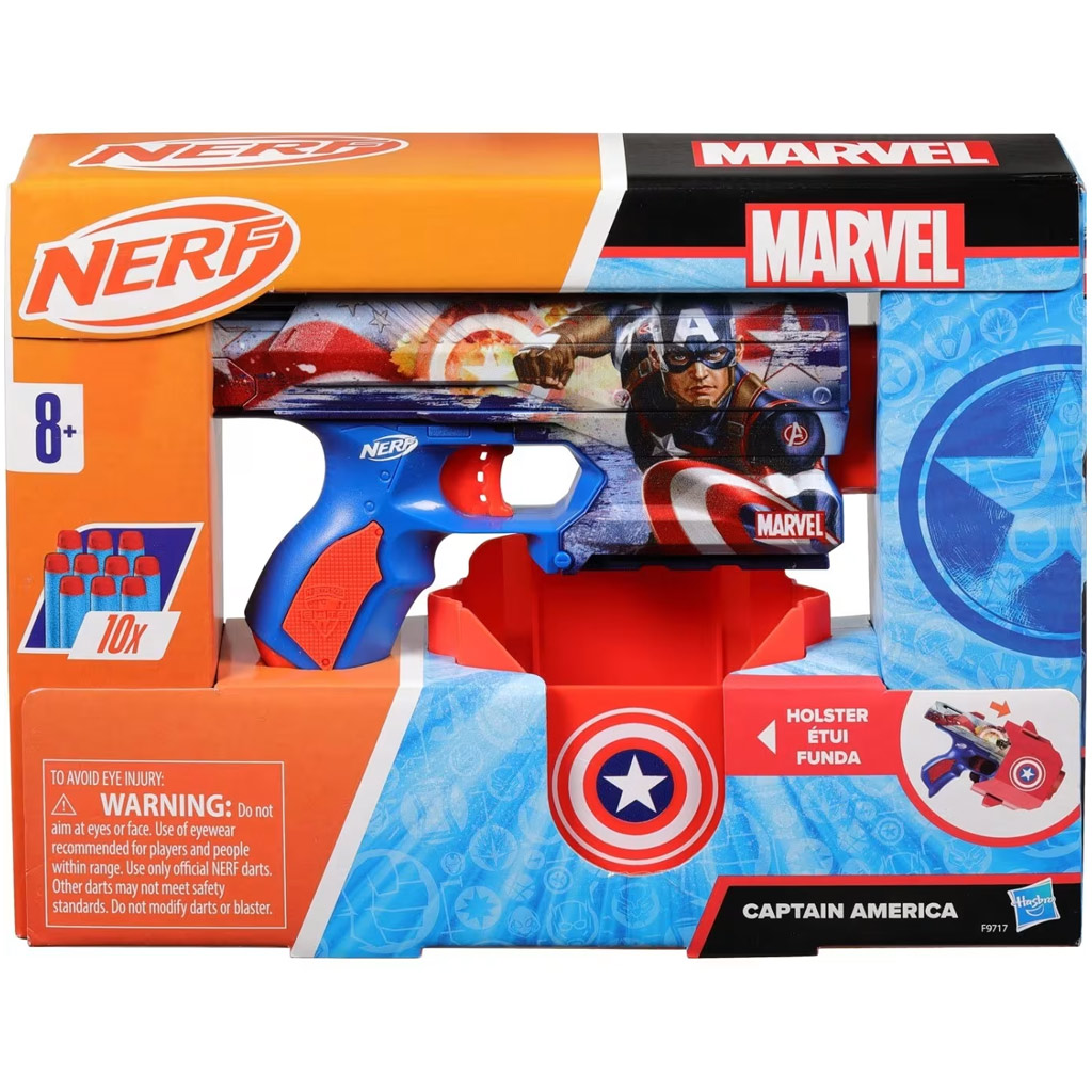 Nerf: Marvel Amerika Kapitánya szivacslövő fegyver - Hasbro kép 1