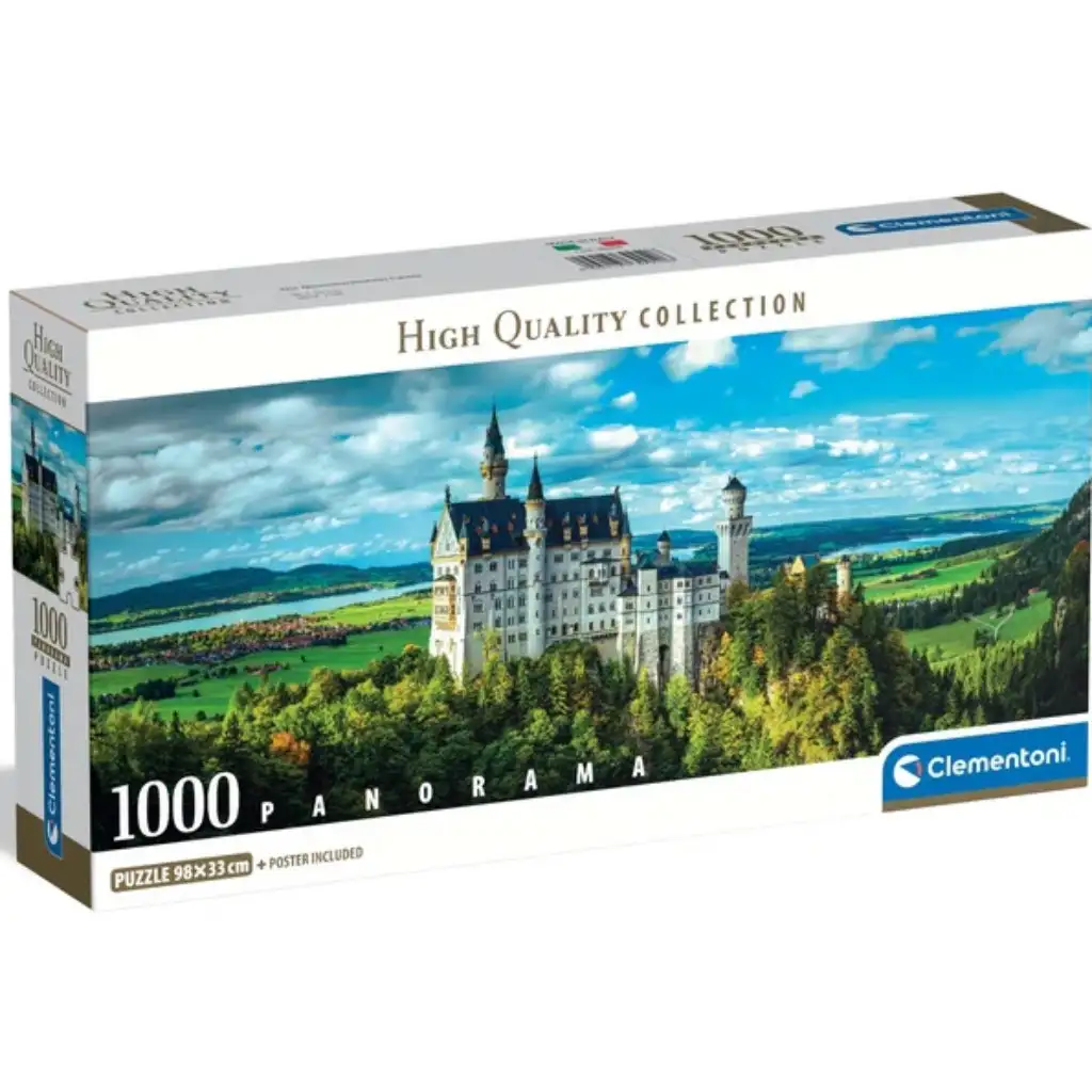 Neuschwansteini kastély HQC 1000db-os panoráma puzzle - Clementoni kép 1