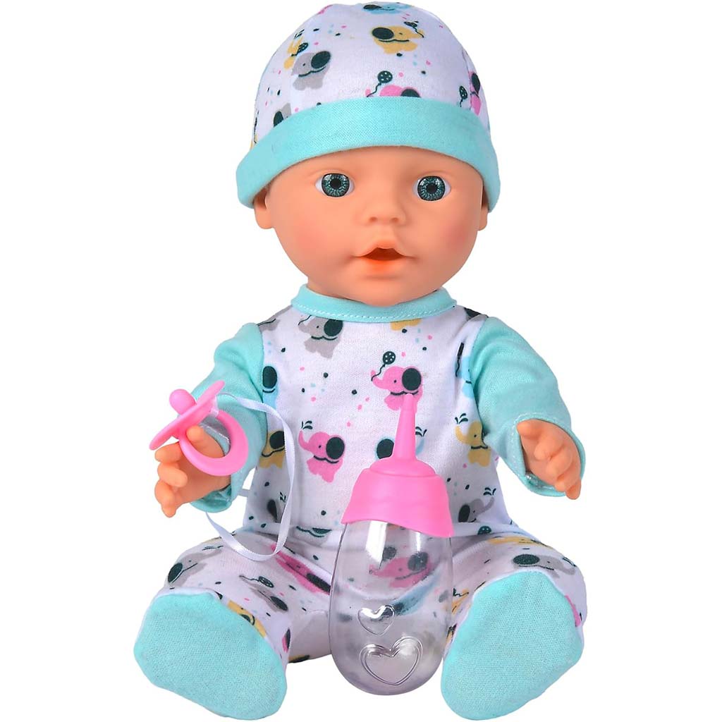 New Born Baby cumisüveges baba elefántos ruhában - Simba Toys kép 2