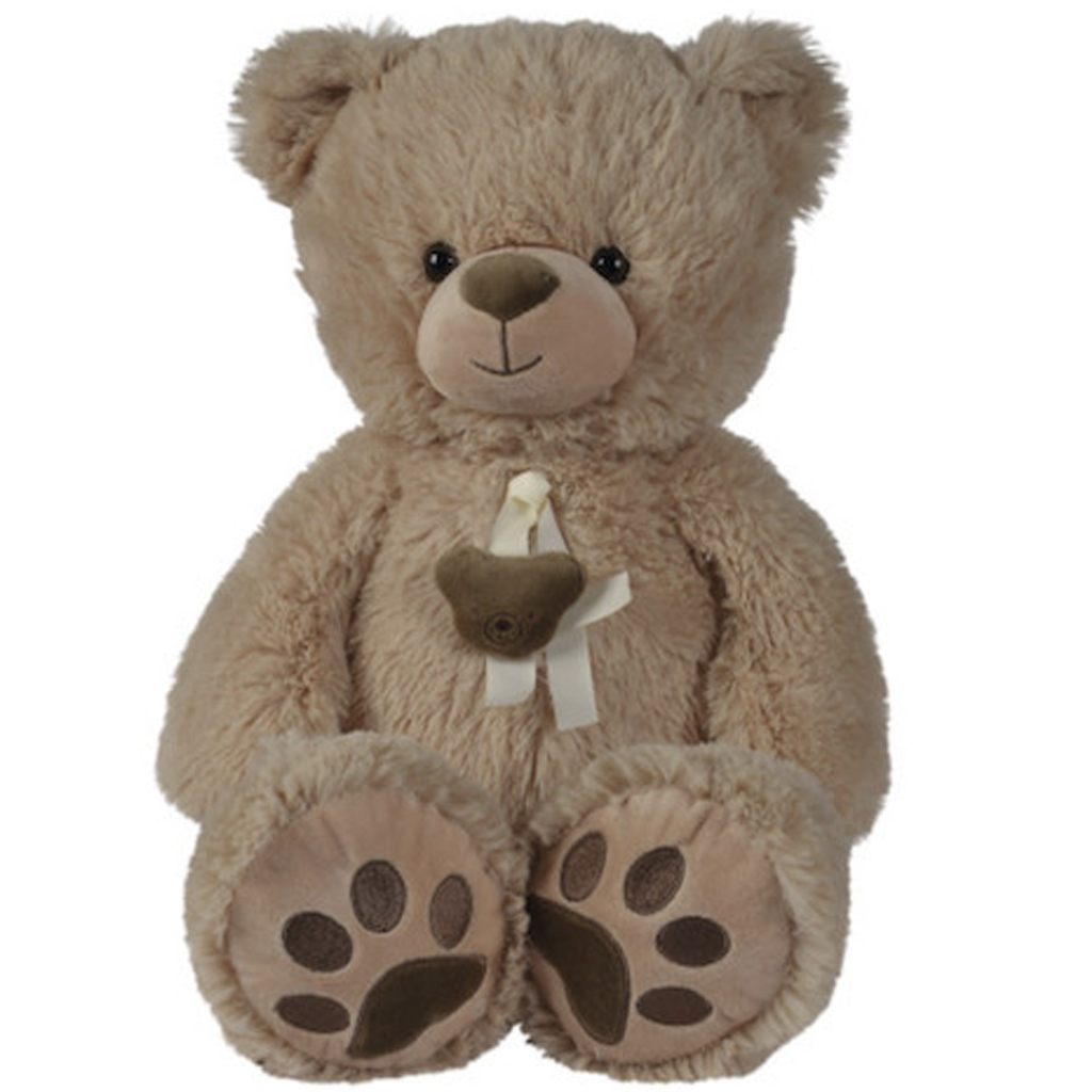 Nicotoy: Barna plüss mackó bézs szalaggal 55 cm - Simba Toys kép 1