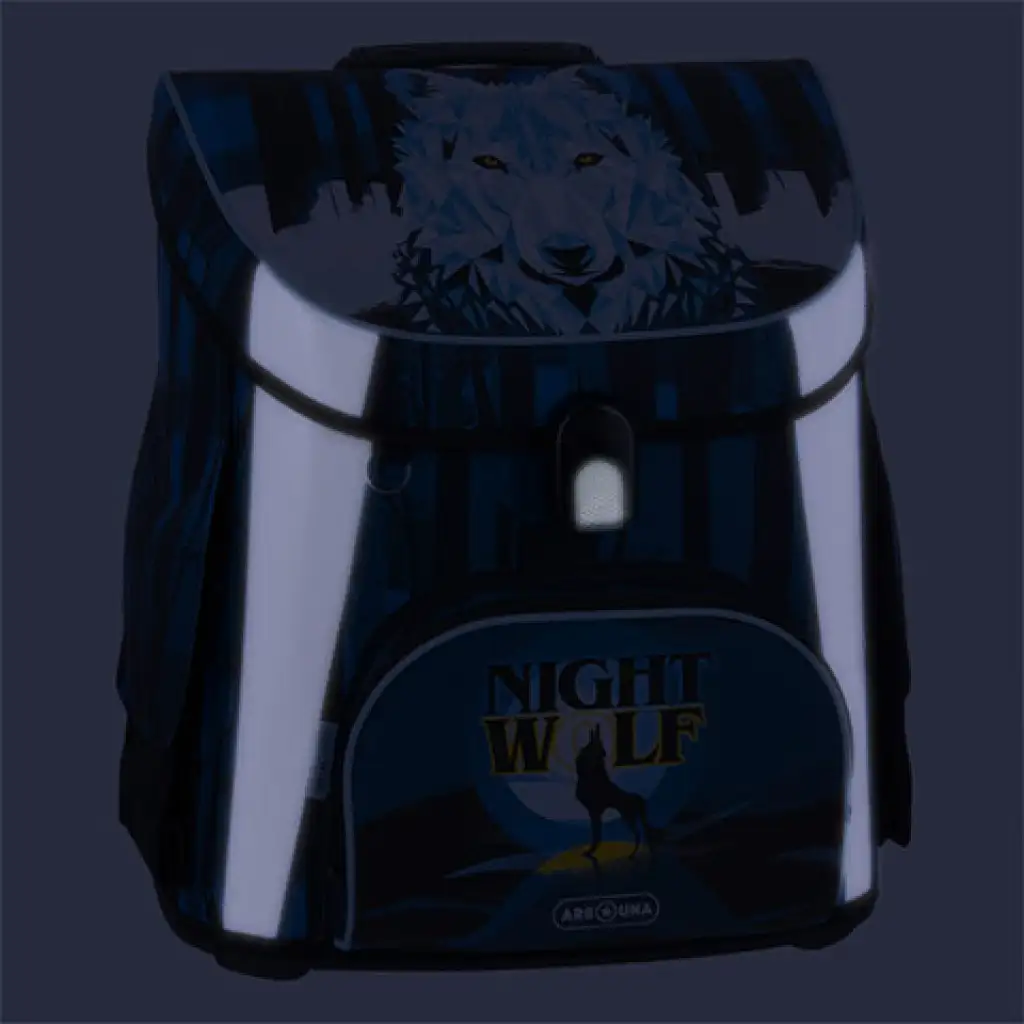 Ars Una: Nightwolf kompakt mágneszáras iskolatáska 33x41x24cm kép 3