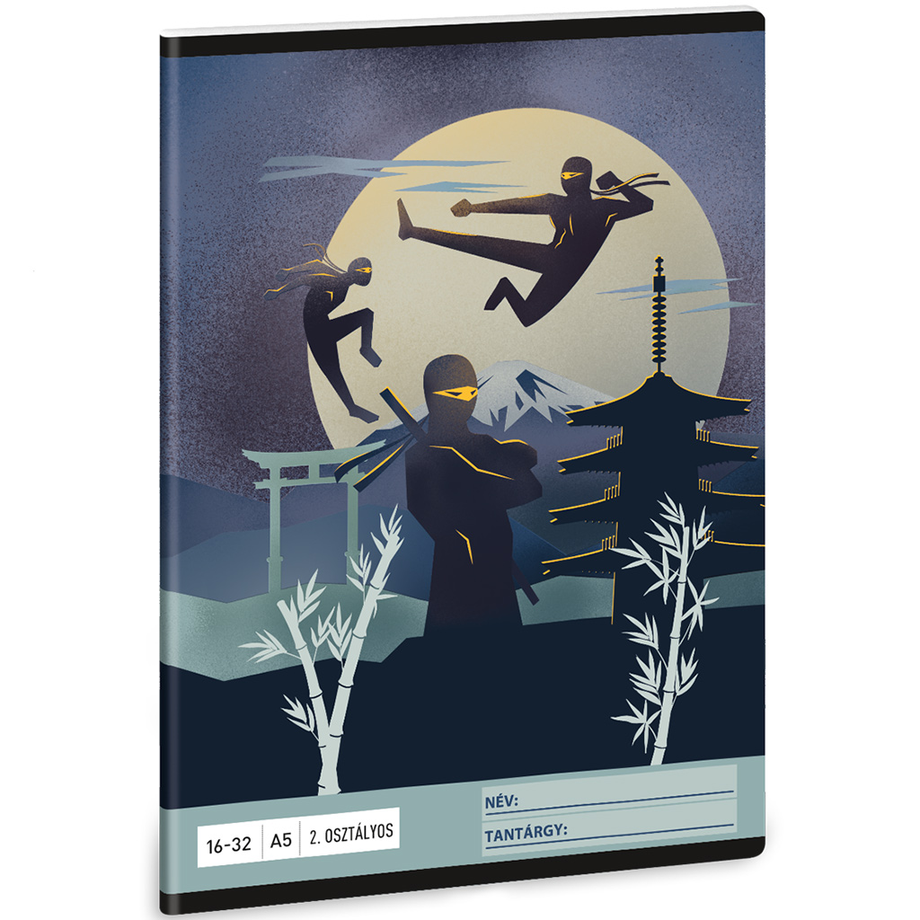 Ars Una: Ninjas in the dark 2. osztályos vonalas füzet A/5 16-32 kép 1