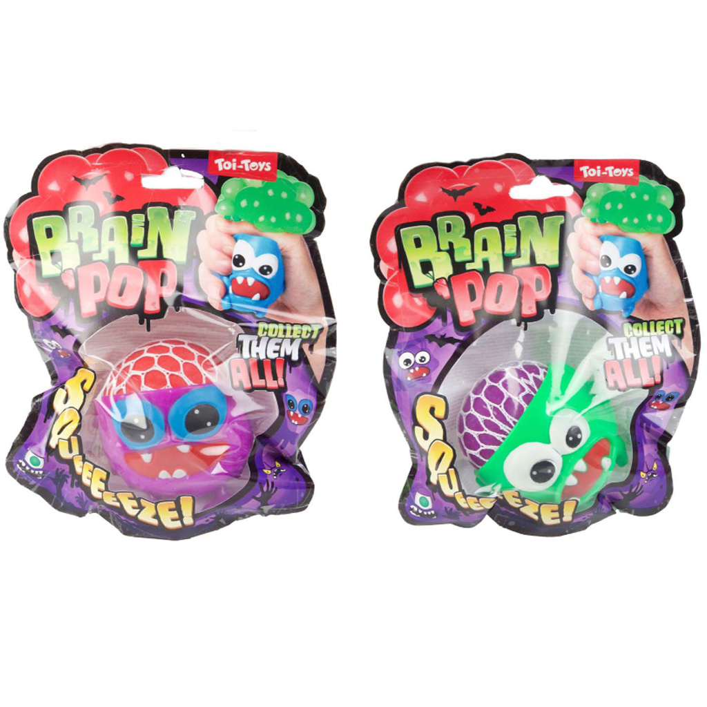 Brain Pop szörnyecskés anti stressz labda többféle változatban 1db kép 1