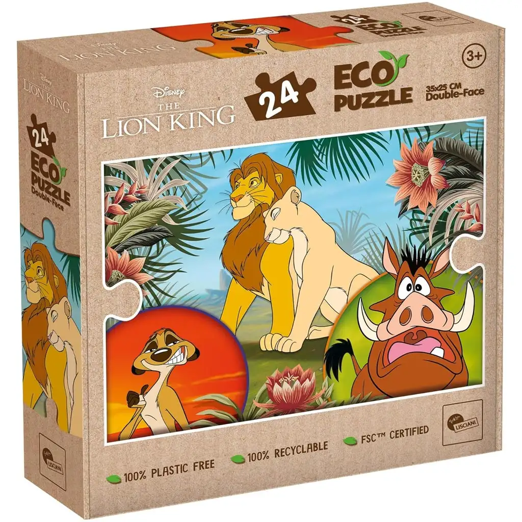 Oroszlánkirály 2 az 1-ben 24db-os Eco mini puzzle és színező 35x25cm - Lisciani kép 1