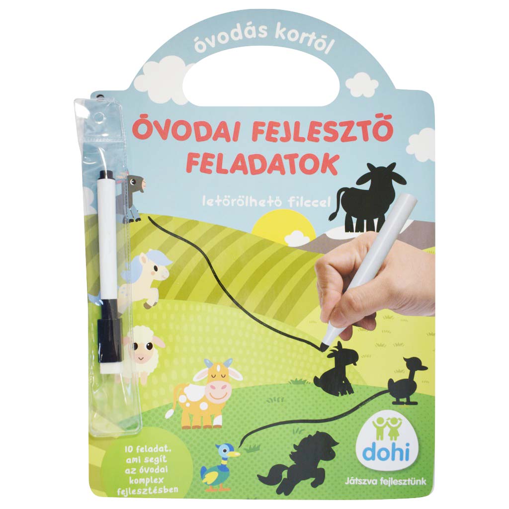 Óvodai fejlesztő feladatok óvodás kortól letörölhető filccel - D-Toys kép 1