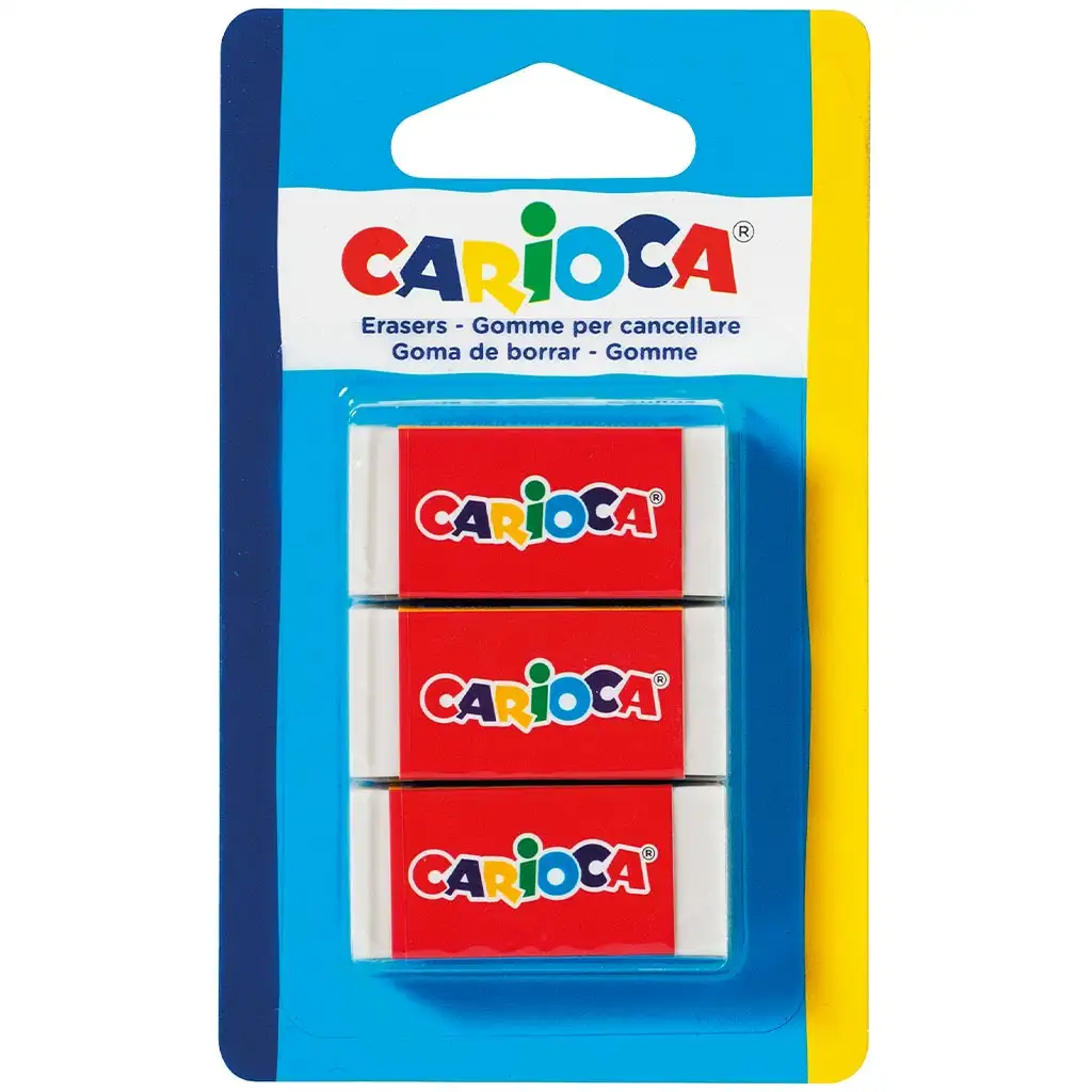 Papírtokos radír 3db-os szett - Carioca kép 1