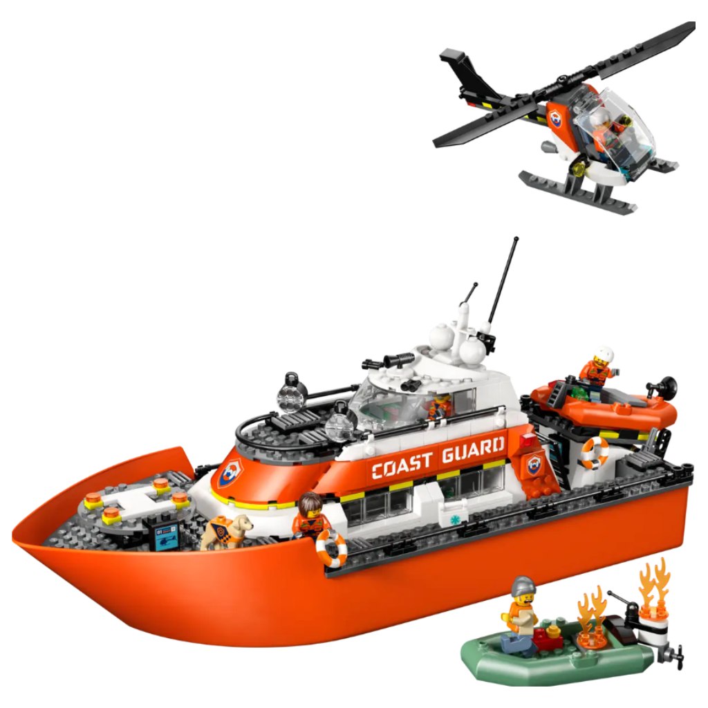 LEGO® City: Parti őrség mentőcsónak és helikopter (60504) kép 2