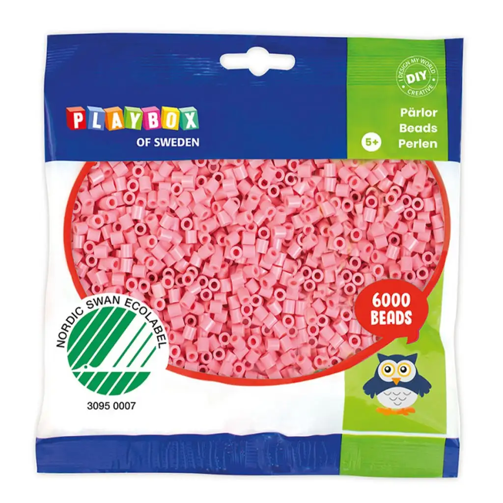 PlayBox: 5mm-es MIDI vasalható gyöngy 6000db-os pasztell pink színben kép 1