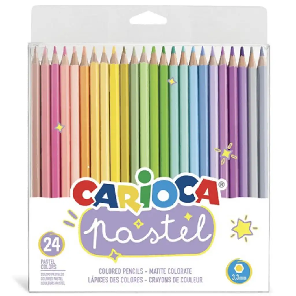Pastel színes ceruza 24db-os szett - Carioca kép 1