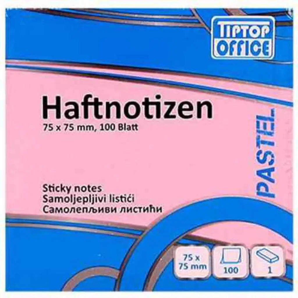 Spirit: Pasztell pink öntapadós jegyzettömb 100lapos, 75x75mm kép 1