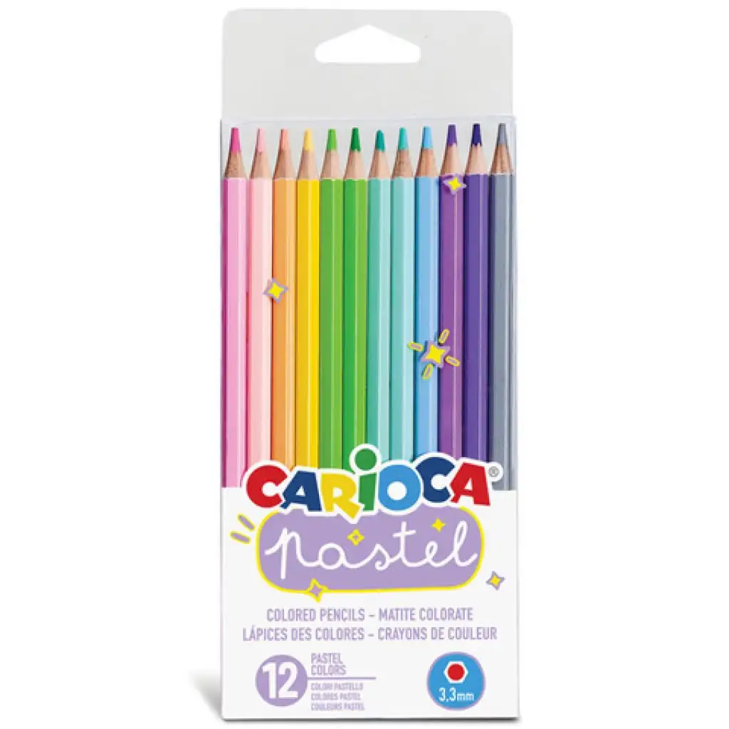 Pasztell színű ceruzakészlet 12db-os - Carioca kép 1