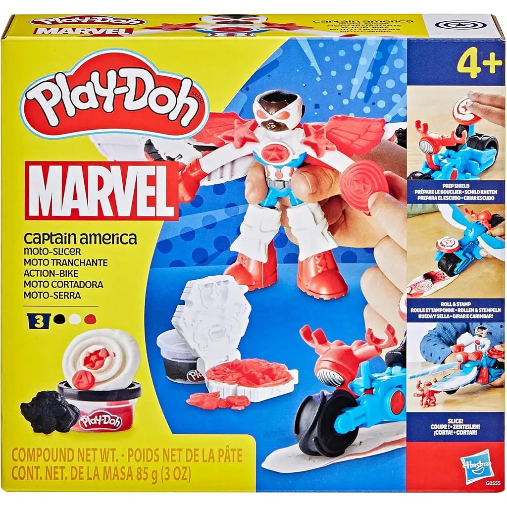 Play-Doh: Marvel Amerika Kapitány Moto Slicer játékszett - Hasbro kép 1