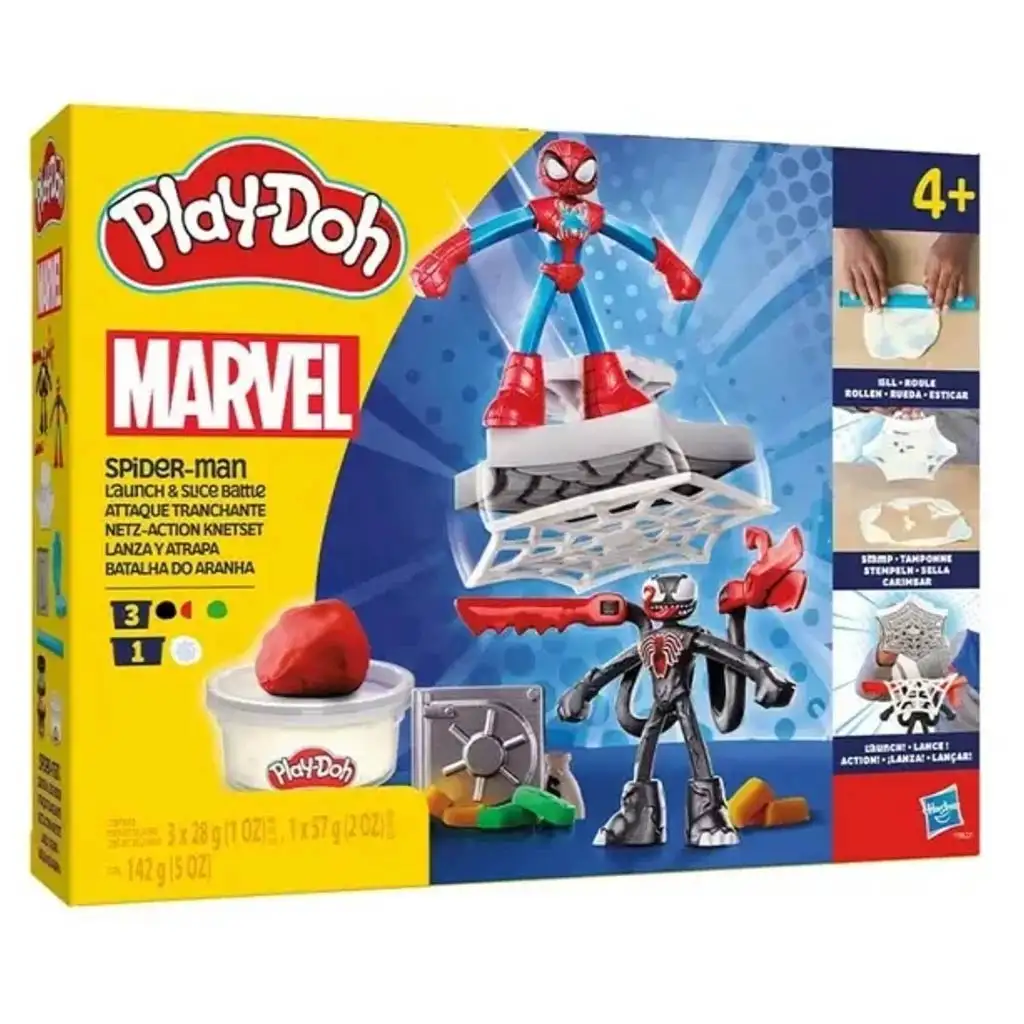 Play-Doh: Marvel Pókember Launch & Slice harci játékszett - Hasbro kép 1