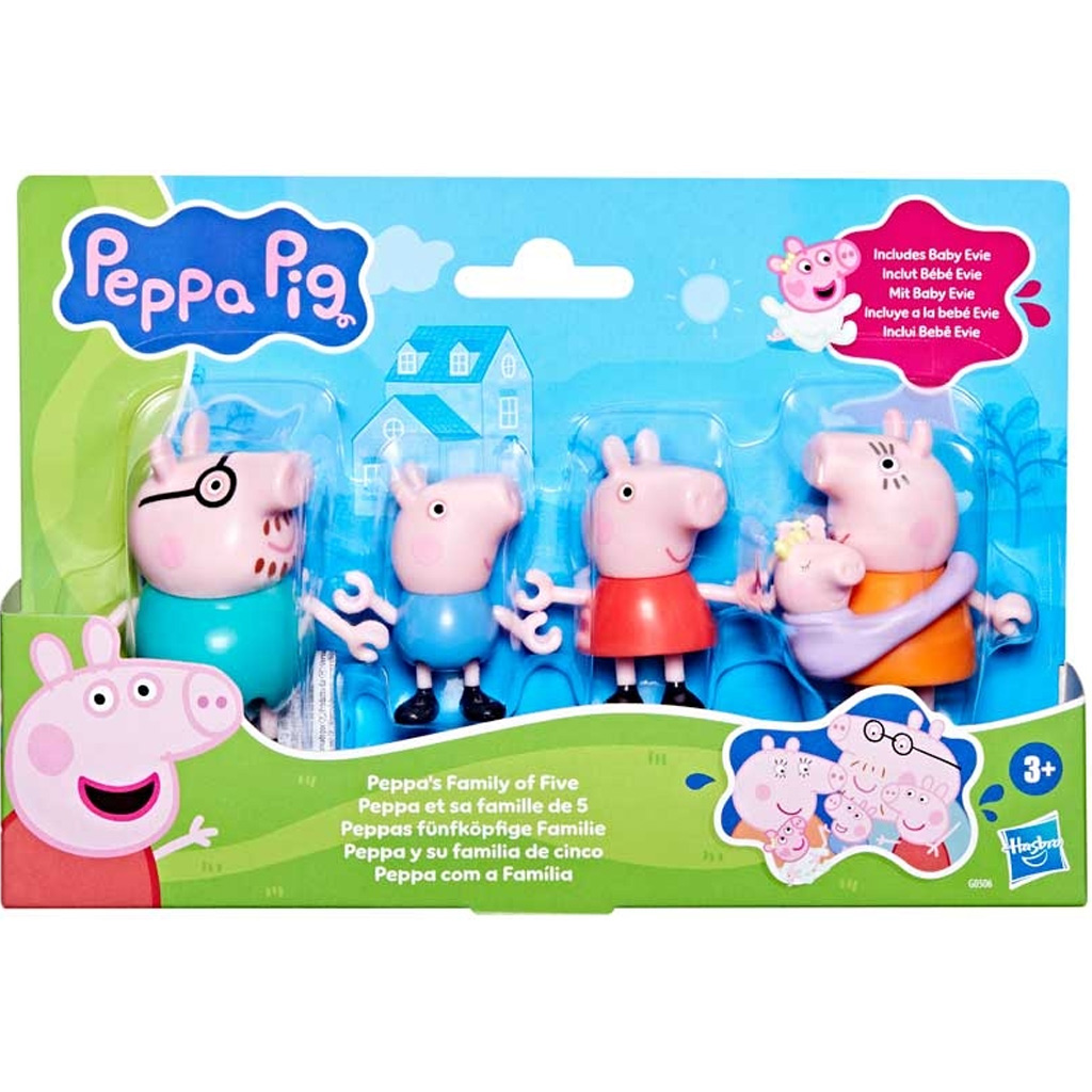 Peppa Malac: Peppa ötfős családja játékfigura szett - Hasbro kép 1