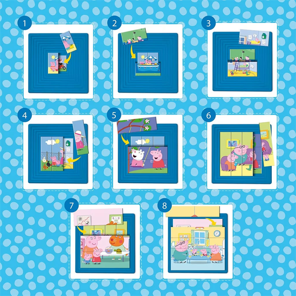 Peppa malac 8 az 1-ben 25db-os progresszív puzzle - Lisciani kép 4
